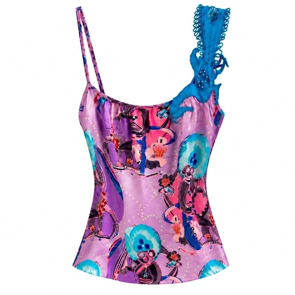 Custo Barcelona Silk Floral Tank